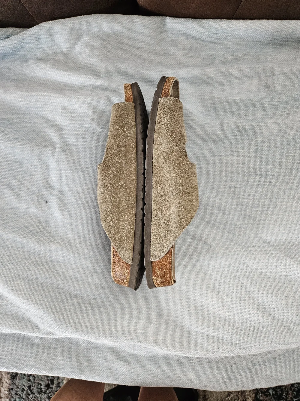 Berkinstock's Arizona Suede Sandals in Tan